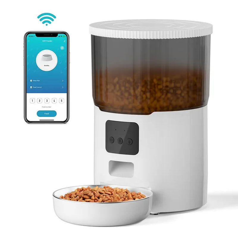 Smart Wifi Feeder with Stainless Steel Bowl.